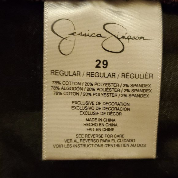 JESSICA  SIMPSON SIZE 29- Women's Red Shimmer Jeans - Picture 7 of 11